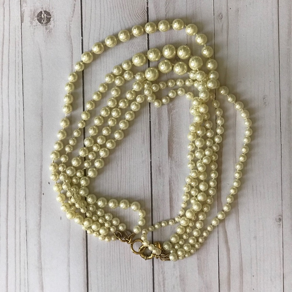 J crew multi strand pearl necklace